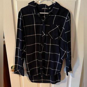 Athleta Oversized navy Flannel